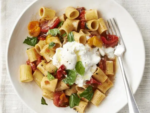 Rigatoni With Roasted Cherry Tomatoes And Burrata Recipe Chef S