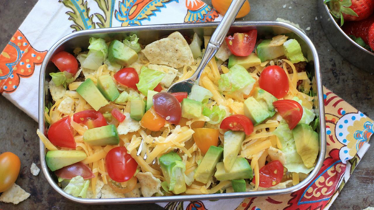 Taco Salad Bento Lunch Box Recipe - Samsung Food