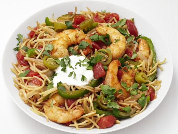 Tex-Mex Shrimp and Noodles Recipe, Food Network Kitchen