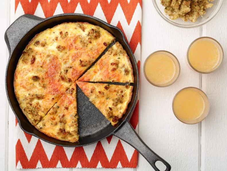 Food Network Kitchenâ  s Brunch Frittata for KIDS/THANKSGIVING/CAMP CUTTHROAT, as seen on Food Network.