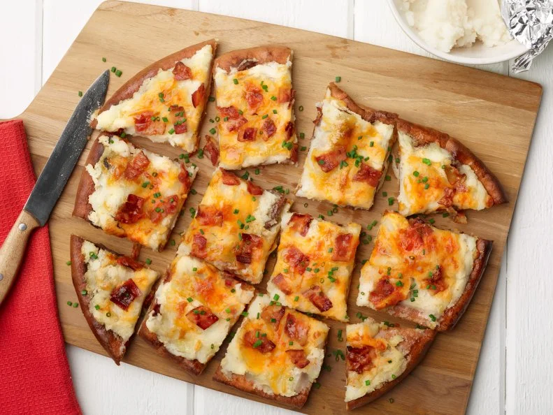 Food Network Kitchenâ  s Mashed Potato Pizza for KIDS/THANKSGIVING/CAMP CUTTHROAT, as seen on Food Network.