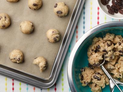 Food Network Kitchen’s Oatmeal Raisin Cookie Dough for KIDS/THANKSGIVING/CAMP CUTTHROAT, as seen on Food Network.