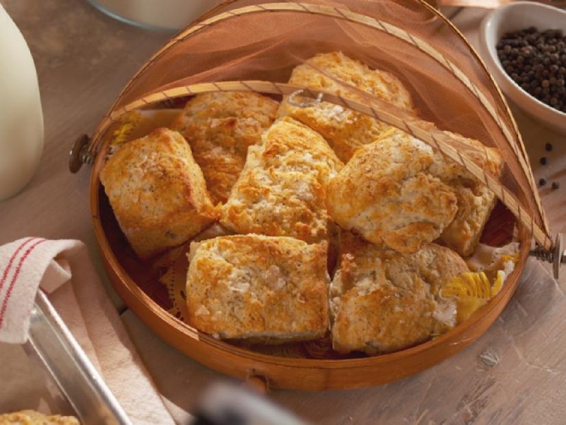 Salt And Pepper Biscuits With Bacon Butter Recipe Nancy Fuller Food Network