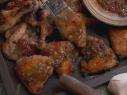 Sage-Rubbed Chicken with Peach Jam Glaze, as seen on Food Network's Farmhouse Rules, Season 4.