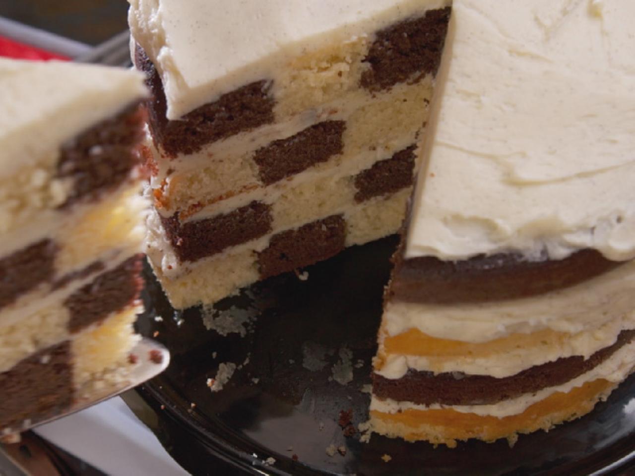 vanilla and chocolate birthday cake