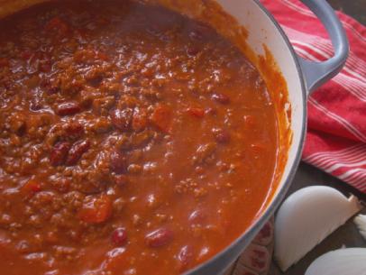 Nancy's Famous Spicy Three-Meat Chili, as seen on Food Network's Farmhouse Rules, Season 4.