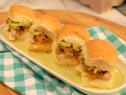 Food beauty of chicken and avocado sliders, as seen on Food Networkâ  s The Kitchen, Season 6.