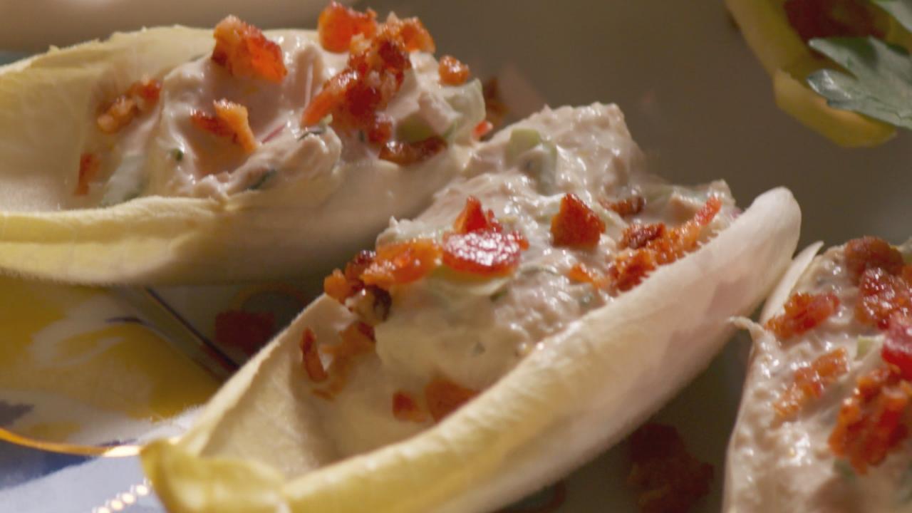 Crab and Bacon Endive Boats