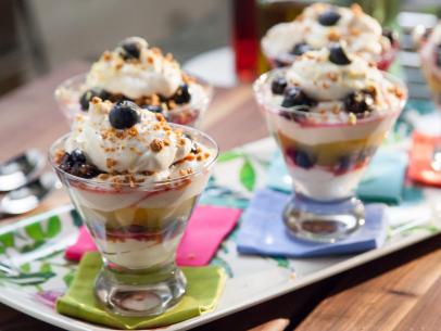 Blueberry lemon cheesecake parfaits, as prepared by host Valerie Bertinelli on Valerieâ  s Home Cooking.
