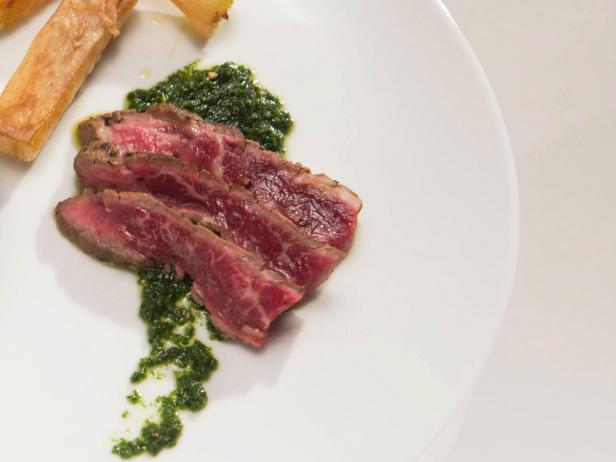 Brazilian Flank Steak with Fresh Chimichurri and Fried Yucca_image