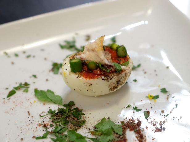 Fried Catfish Deviled Eggs