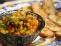 Heirloom tomato bruschetta with toasted bread, as prepared by host Valerie Bertinelli on Valerieâ  s Home Cooking.