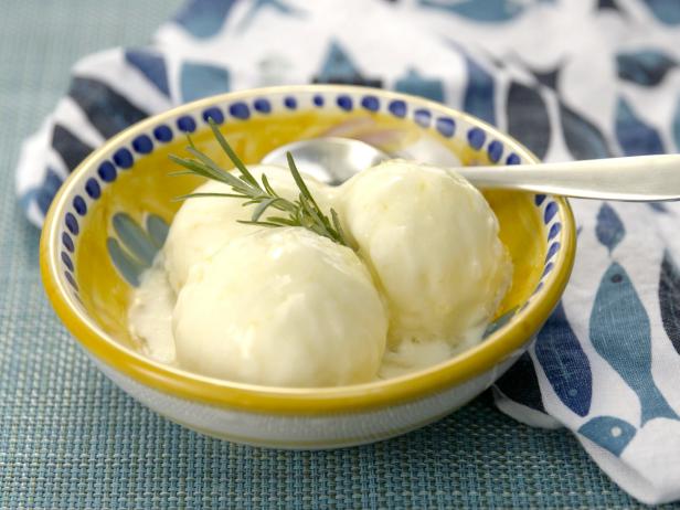 Mascarpone Sorbetto with Rosemary Honey