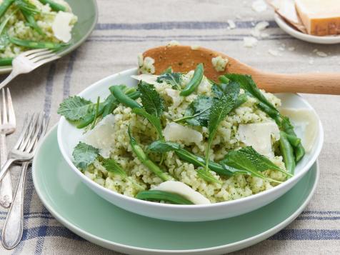 Pesto Risotto with Fall Greens
