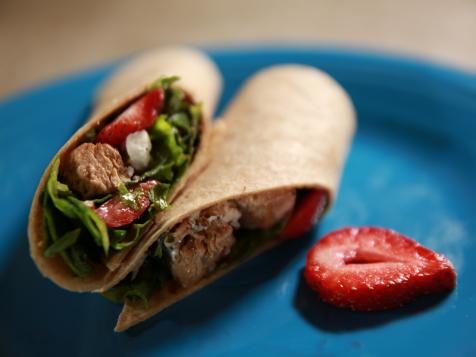 Grilled Chicken and Strawberry Salad Wrap