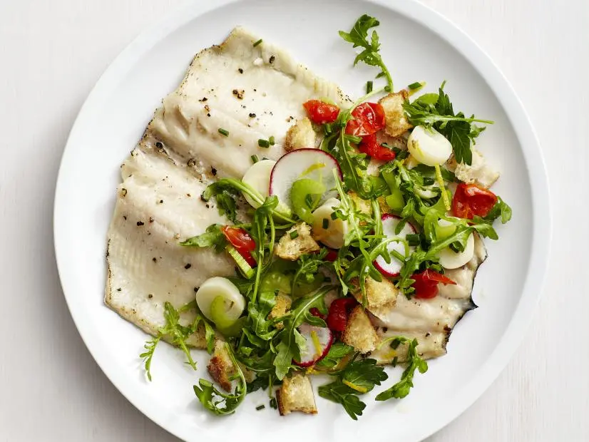 Roasted Trout with Arugula Salad Recipe | Food Network Kitchen | Food ...