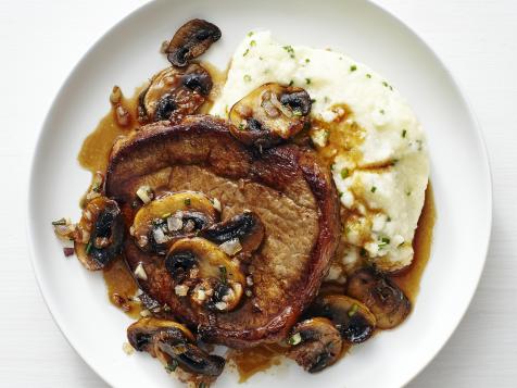 Steak Marsala with Cauliflower Mash