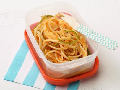 Food Network Kitchenâ  s Carrot-Ginger and Chicken Noodles for KIDS/THANKSGIVING/CAMP CUTTHROAT, as seen on Food Network.