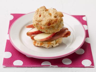 Food Network Kitchenâ  s Cheddar-Scallion Biscuits for KIDS/THANKSGIVING/CAMP CUTTHROAT, as seen on Food Network.