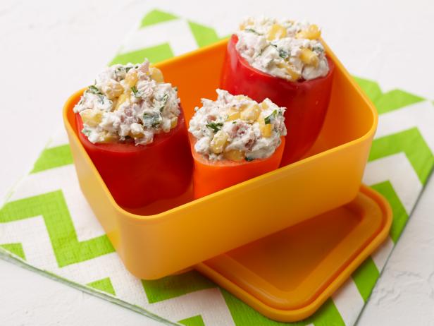 Food Network Kitchenâ  s Cream Cheese and Ham Stuffed Peppers for KIDS/THANKSGIVING/CAMP CUTTHROAT, as seen on Food Network.