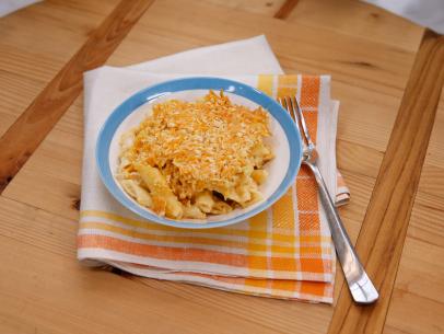 Sunny Anderson's Chipotle Chicken Mac and Cheese is seen on the set of Food Network's The Kitchen, Season 7.
