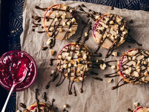 Dark Chocolate Walnut Raspberry Cookies