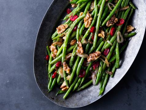 Roasted Green Beans with Walnuts, Lemon and Cranberries