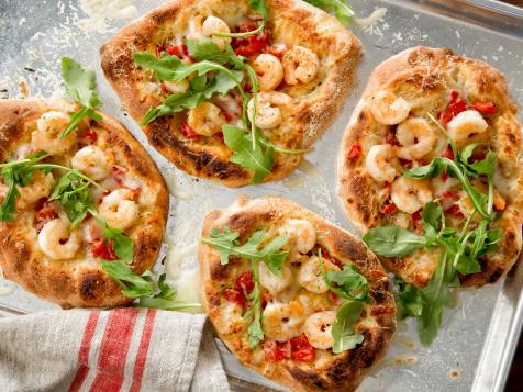 Individual Shrimp Scampi Pizzas