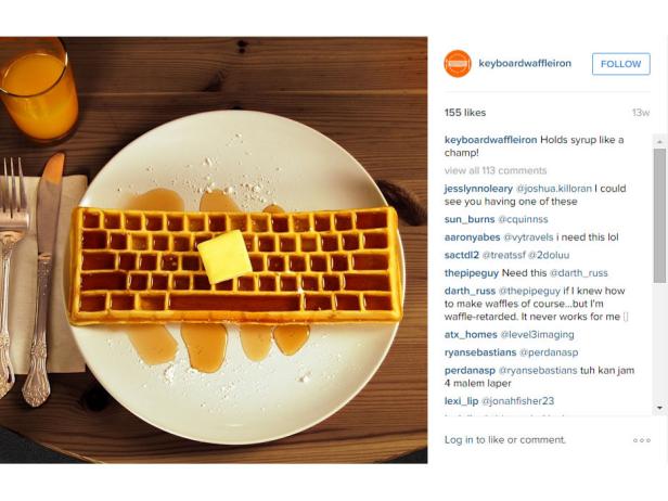 Keyboard Waffle Iron Makes Breakfast for Every Type