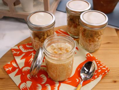 Geoffrey Zakarian's Tropical Oats to Go are seen on the set of Food Network's The Kitchen, Season 7.