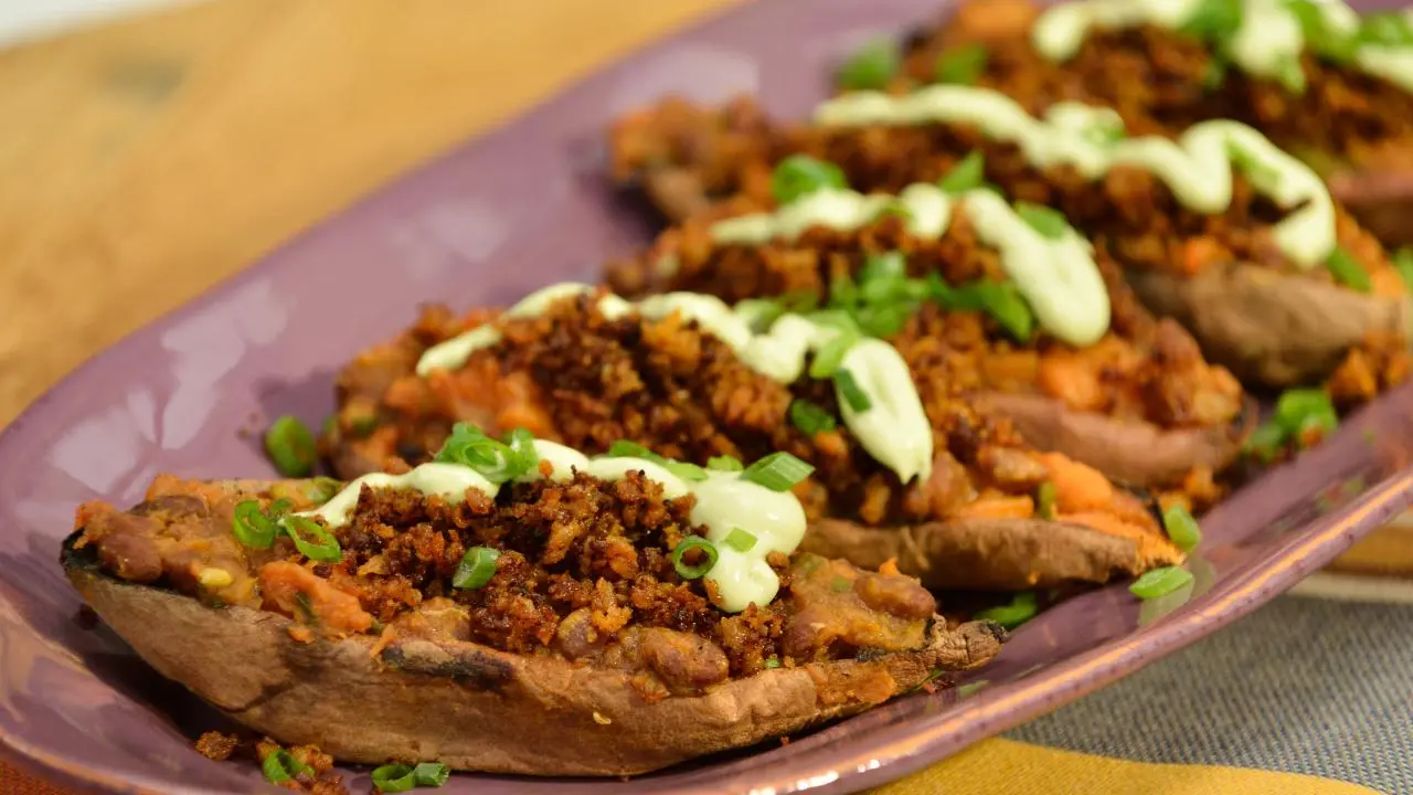 Stuffed Sweet Potato Skins