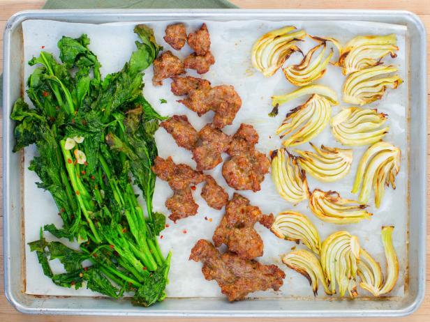 Sausage and Broccoli Rabe Sheet Pan Dinner