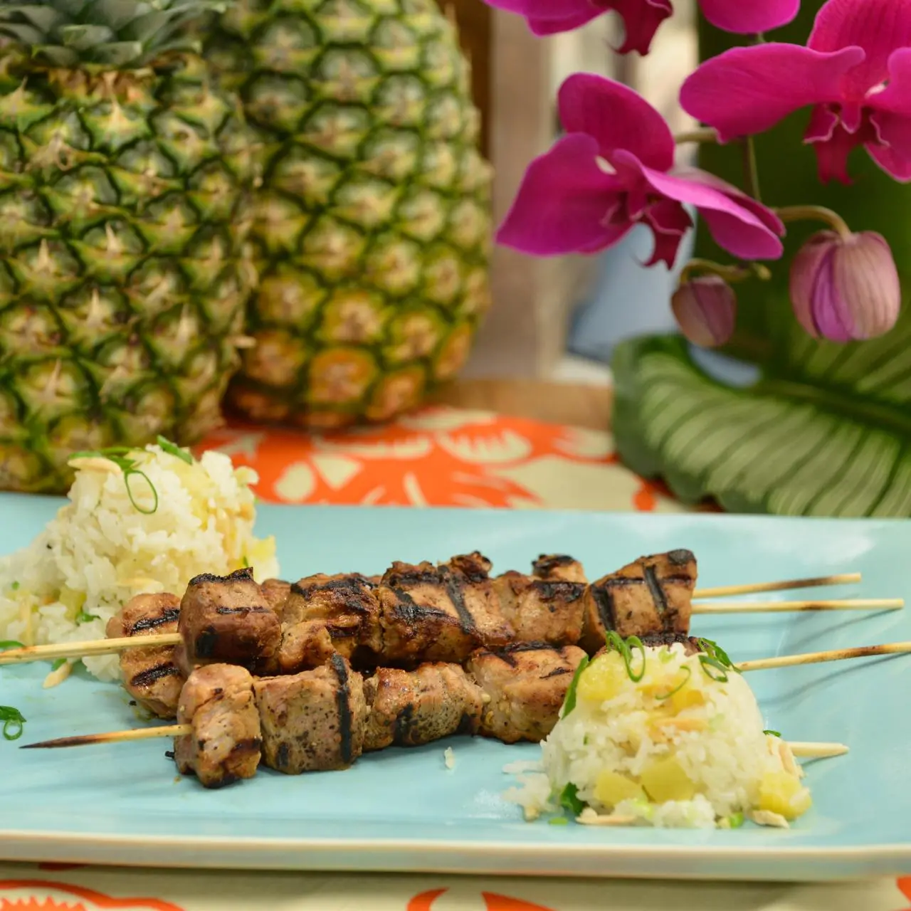 Pork kebabs with pineapple clearance