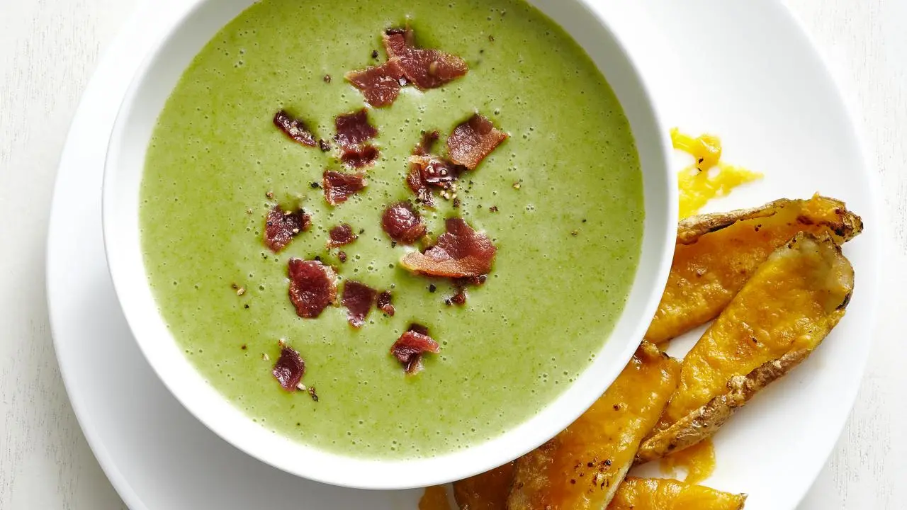 Broccoli Soup and Potato Skins