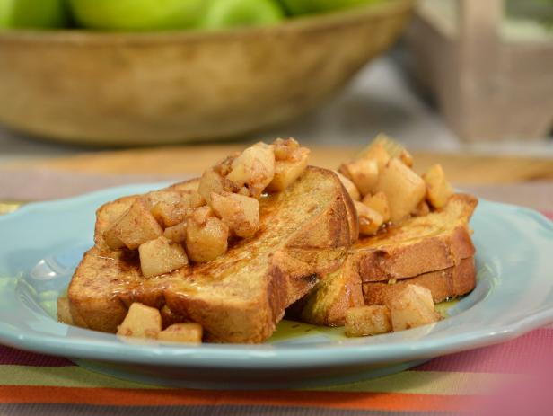 Apple Pear And Walnut Stuffed French Toast Recipe Food Network