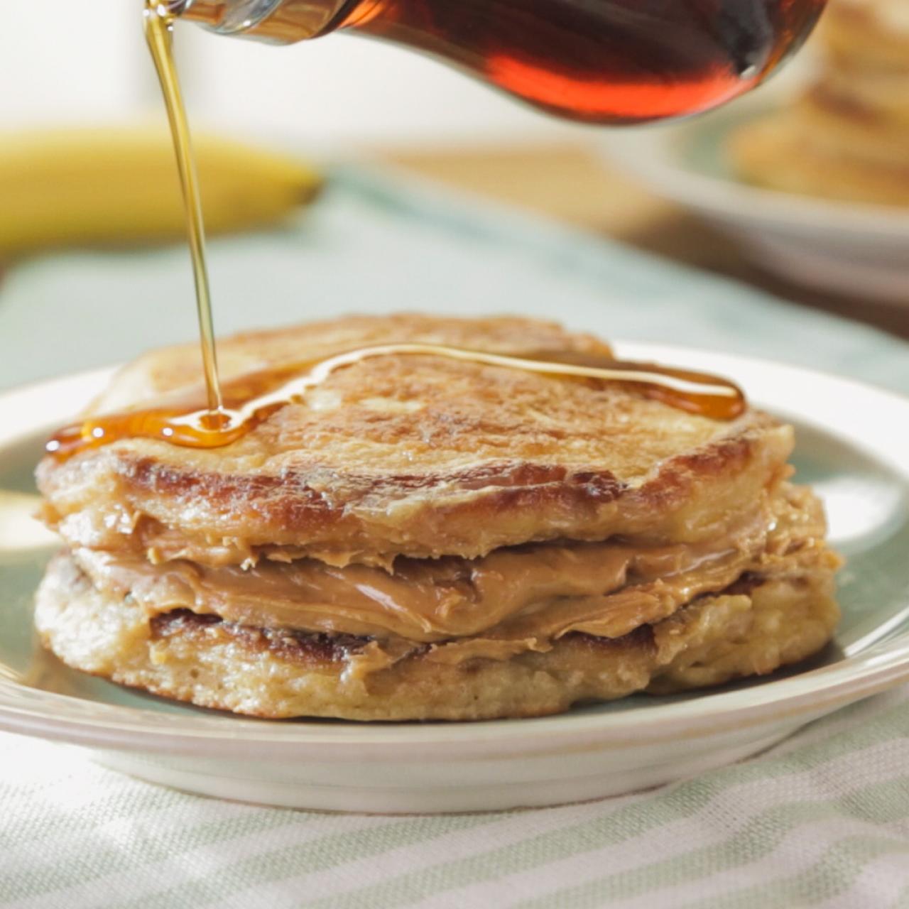 One of our go-to recipes for the weekend - Trisha Yearwood's blueberry  pancake cake. We use whatever fruit we have on hand and real maple syrup  instead of the recipe's corn syrup-based