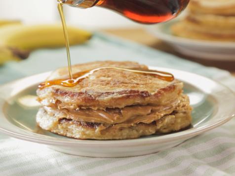 Banana Pancake Sandwich and Peanut Butter Maple Spread
