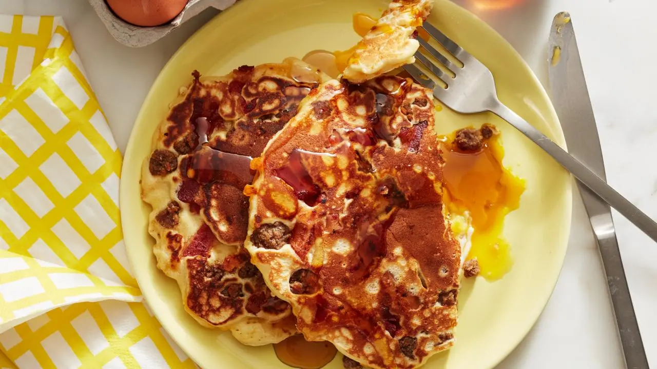 Bacon, Egg and Cheese Pancakes