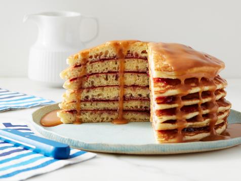 Peanut Butter and Jelly Pancake Stack