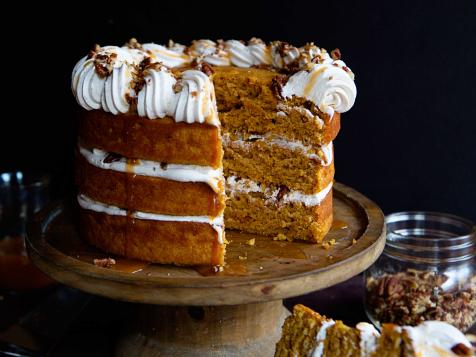 Naked Pumpkin Cake with Cinnamon Buttercream
