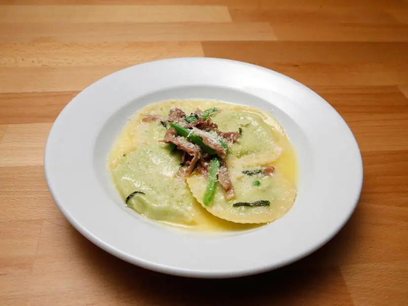 Pea and Goat Cheese Stuffed Ravioli Recipe Anne Burrell Food Network