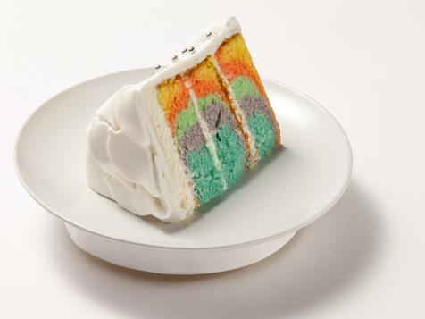 Two-Tiered Tie-Dyed Orange Cake