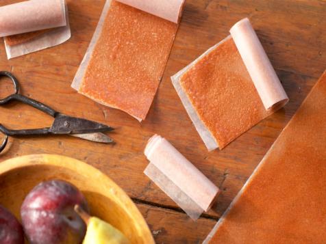 Pear and Plum Fruit Leather Rollups