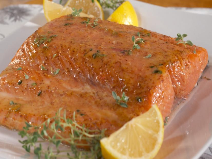 Salmon With Maple Dijon Glaze Recipe Nancy Fuller Food Network