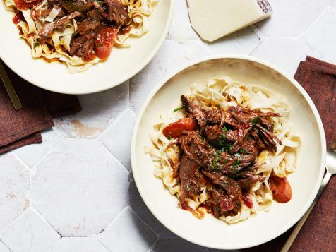 Beef Ragu with Lemon-Pepper Fettuccine