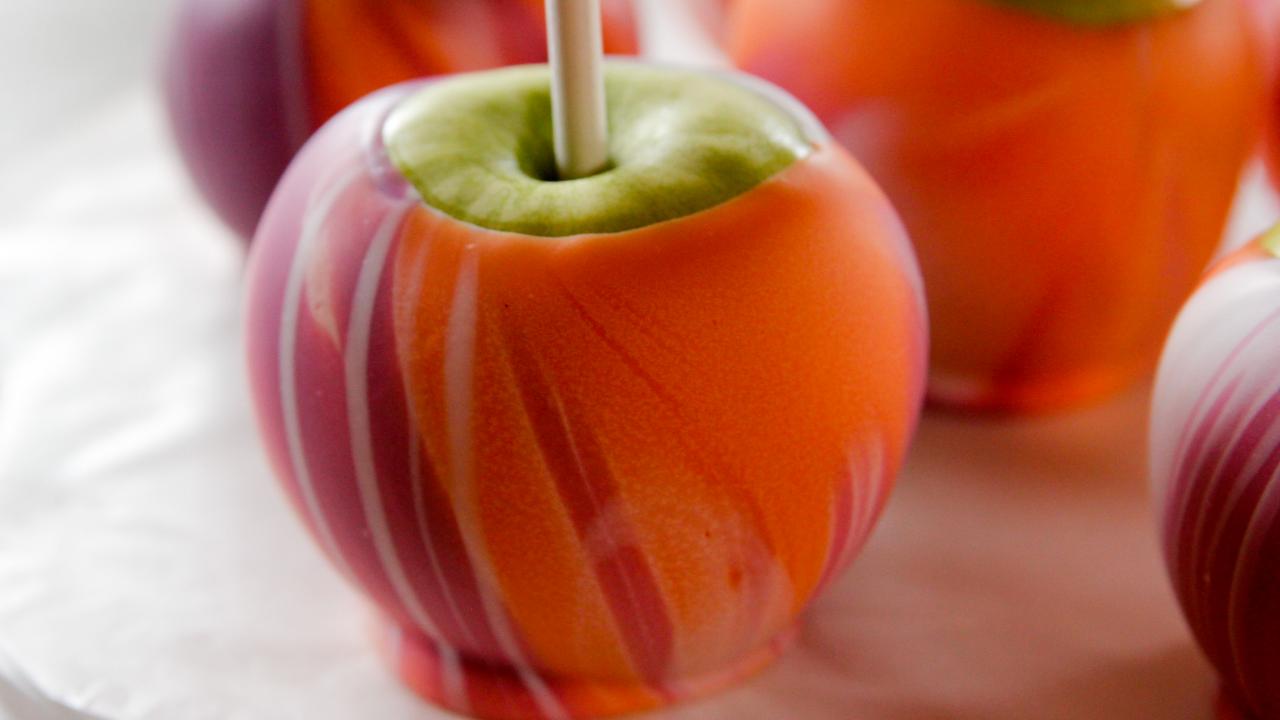 Marbled Dipped Apples