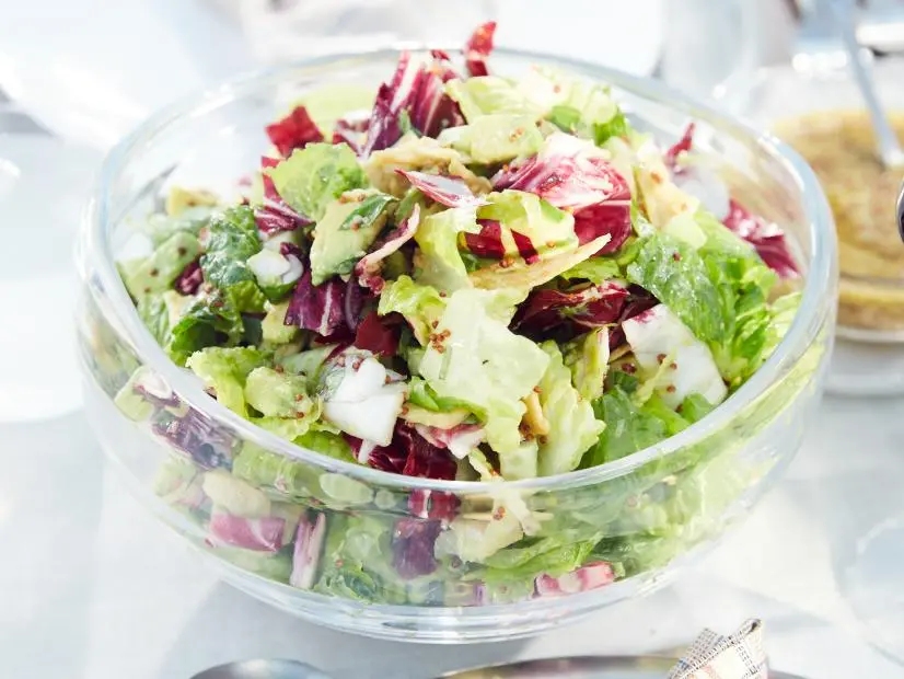 Host Giada De Laurentiis' dish, Chopped Romaine and Radicchio Salad, as seen on Food Network’s Giada’s Giada's Holiday Handbook, Season 2.