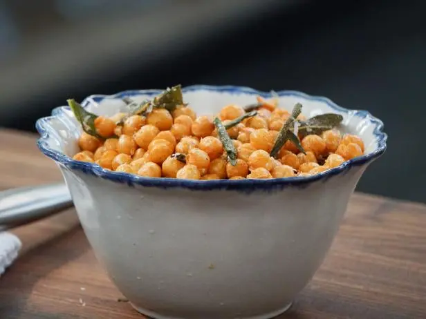 Fried Chickpeas with Sage and Parmesan Recipe | Valerie Bertinelli | Food Network