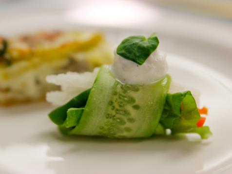 Salad Wrap with Greek Yogurt Feta Cheese Dip