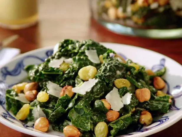 Tuscan Kale Salad with Anchovy Dressing Recipe | Valerie Bertinelli | Food Network